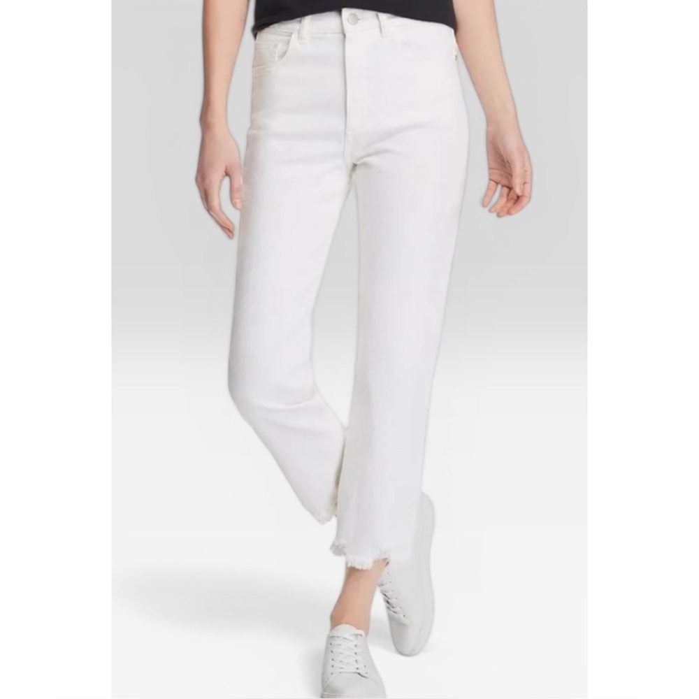 DL1961 | Jerry High Rise Cropped Straight Jeans in Berkshire White, Size 26